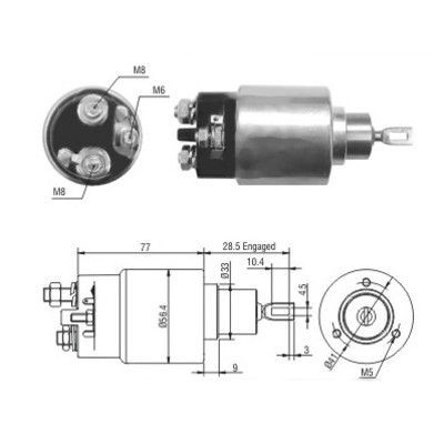Magnetswitch, startmotor Meat & doria 46028 MEAT & DORIA