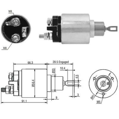 Magnetswitch, startmotor Meat & doria 46033 MEAT & DORIA