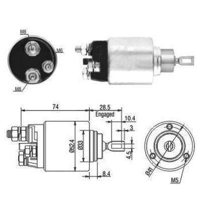 Magnetswitch, startmotor Meat & doria 46034 MEAT & DORIA