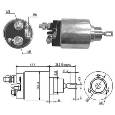 Magnetswitch, startmotor Meat & doria 46035 MEAT & DORIA