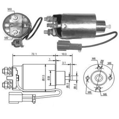 Magnetswitch, startmotor Meat & doria 46038 MEAT & DORIA