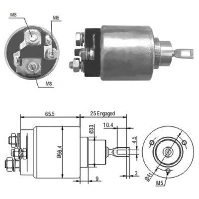 Magnetswitch, startmotor Meat & doria 46042 MEAT & DORIA
