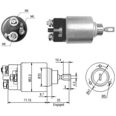 Magnetswitch, startmotor Meat & doria 46044 MEAT & DORIA