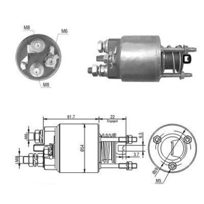 Magnetswitch, startmotor Meat & doria 46048 MEAT & DORIA