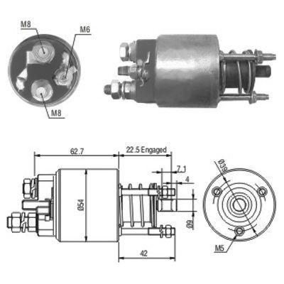 Magnetswitch, startmotor Meat & doria 46049 MEAT & DORIA