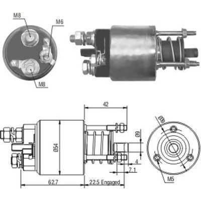 Magnetswitch, startmotor Meat & doria 46051 MEAT & DORIA