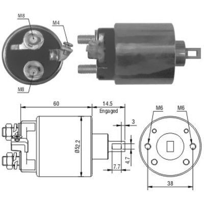 Magnetswitch, startmotor Meat & doria 46056 MEAT & DORIA