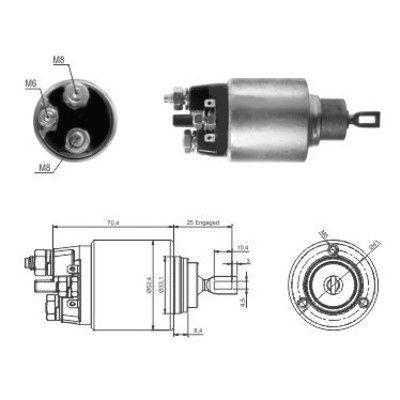 Magnetswitch, startmotor Meat & doria 46061 MEAT & DORIA