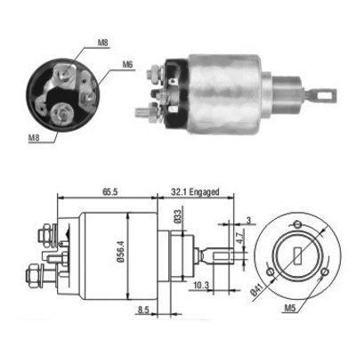 Magnetswitch, startmotor Meat & doria 46064 MEAT & DORIA
