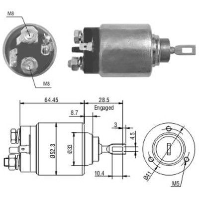Magnetswitch, startmotor Meat & doria 46071 MEAT & DORIA