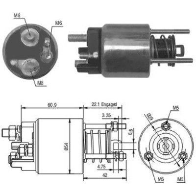 Magnetswitch, startmotor Meat & doria 46076 MEAT & DORIA