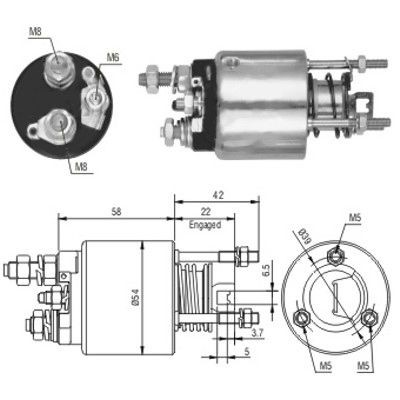 Magnetswitch, startmotor Meat & doria 46078 MEAT & DORIA