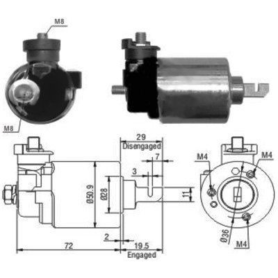 Magnetswitch, startmotor Meat & doria 46079 MEAT & DORIA