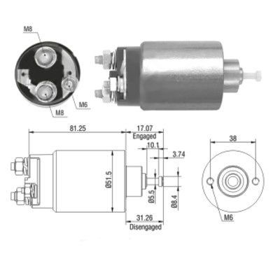 Magnetswitch, startmotor Meat & doria 46082 MEAT & DORIA