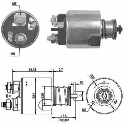 Magnetswitch, startmotor Meat & doria 46087 MEAT & DORIA