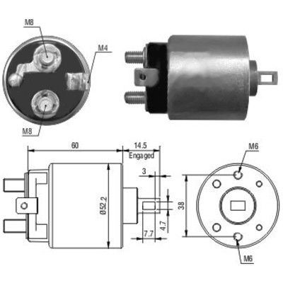 Magnetswitch, startmotor Meat & doria 46092 MEAT & DORIA