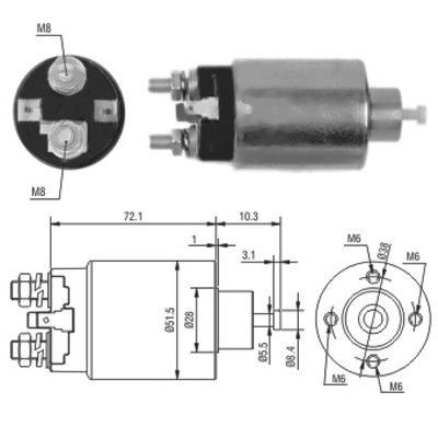 Magnetswitch, startmotor Meat & doria 46095 MEAT & DORIA