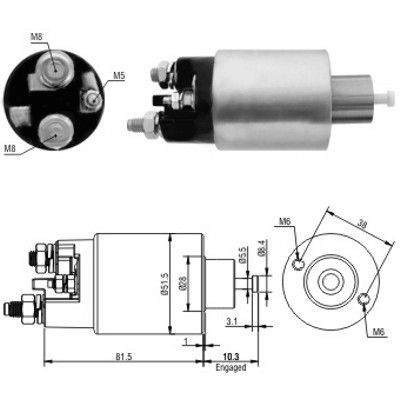 Magnetswitch, startmotor Meat & doria 46100 MEAT & DORIA