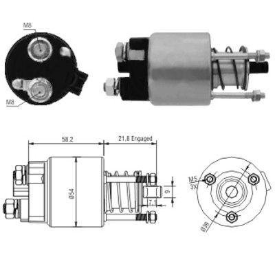 Magnetswitch, startmotor Meat & doria 46102 MEAT & DORIA