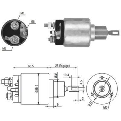 Magnetswitch, startmotor Meat & doria 46103 MEAT & DORIA