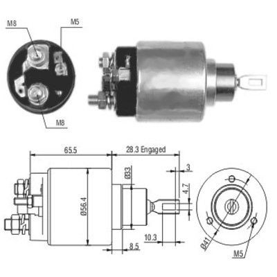 Magnetswitch, startmotor Meat & doria 46106 MEAT & DORIA