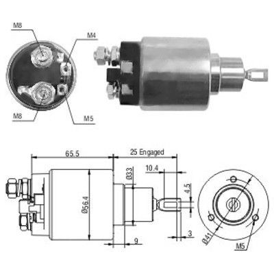 Magnetswitch, startmotor Meat & doria 46107 MEAT & DORIA