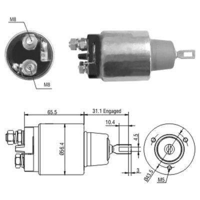 Magnetswitch, startmotor Meat & doria 46109 MEAT & DORIA