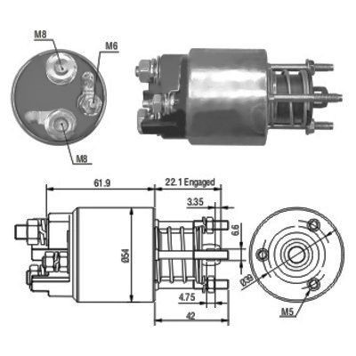 Magnetswitch, startmotor Meat & doria 46110 MEAT & DORIA