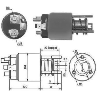 Magnetswitch, startmotor Meat & doria 46111 MEAT & DORIA