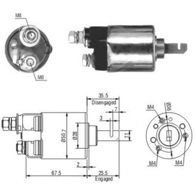 Magnetswitch, startmotor Meat & doria 46112 MEAT & DORIA