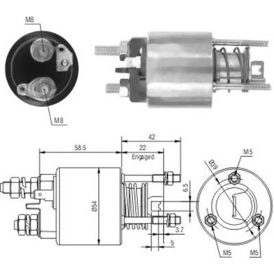 Magnetswitch, startmotor Meat & doria 46121 MEAT & DORIA