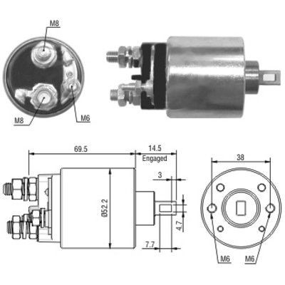 Magnetswitch, startmotor Meat & doria 46122 MEAT & DORIA