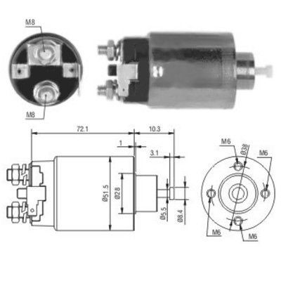 Magnetswitch, startmotor Meat & doria 46124 MEAT & DORIA