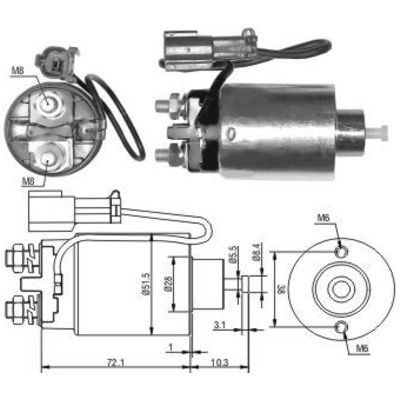Magnetswitch, startmotor Meat & doria 46125 MEAT & DORIA