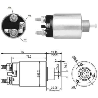 Magnetswitch, startmotor Meat & doria 46133 MEAT & DORIA