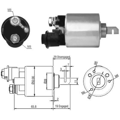 Magnetswitch, startmotor Meat & doria 46140 MEAT & DORIA