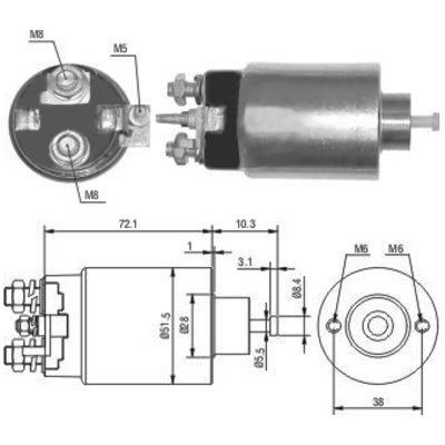 Magnetswitch, startmotor Meat & doria 46141 MEAT & DORIA