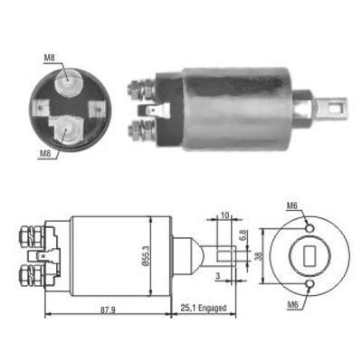 Magnetswitch, startmotor Meat & doria 46143 MEAT & DORIA