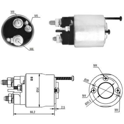 Magnetswitch, startmotor Meat & doria 46147 MEAT & DORIA