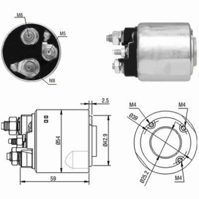 Magnetswitch, startmotor Meat & doria 46148 MEAT & DORIA