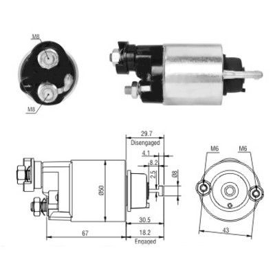 Magnetswitch, startmotor Meat & doria 46149 MEAT & DORIA