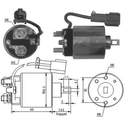 Magnetswitch, startmotor Meat & doria 46150 MEAT & DORIA