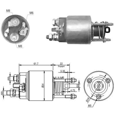 Magnetswitch, startmotor Meat & doria 46152 MEAT & DORIA