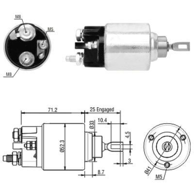 Magnetswitch, startmotor Meat & doria 46154 MEAT & DORIA