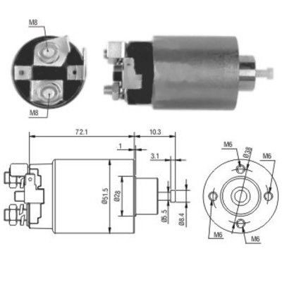 Magnetswitch, startmotor Meat & doria 46162 MEAT & DORIA