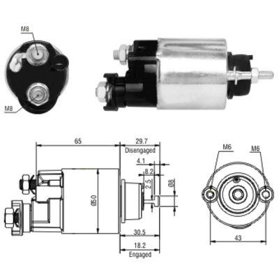 Magnetswitch, startmotor Meat & doria 46163 MEAT & DORIA