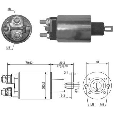 Magnetswitch, startmotor Meat & doria 46165 MEAT & DORIA