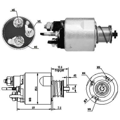 Magnetswitch, startmotor Meat & doria 46169 MEAT & DORIA