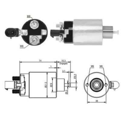 Magnetswitch, startmotor Meat & doria 46171 MEAT & DORIA