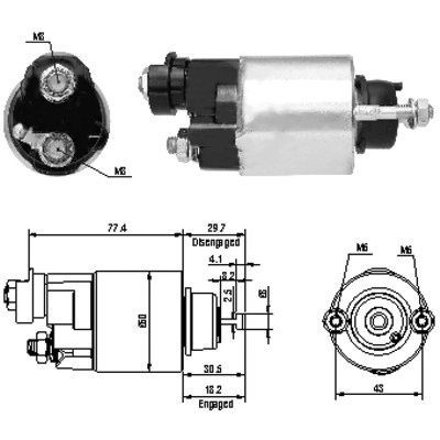 Magnetswitch, startmotor Meat & doria 46173 MEAT & DORIA